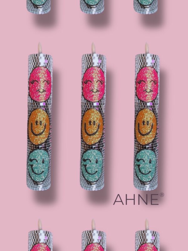 FOREVER DISCO - LED CANDLE 5X27CM - TRIPLE SMILE