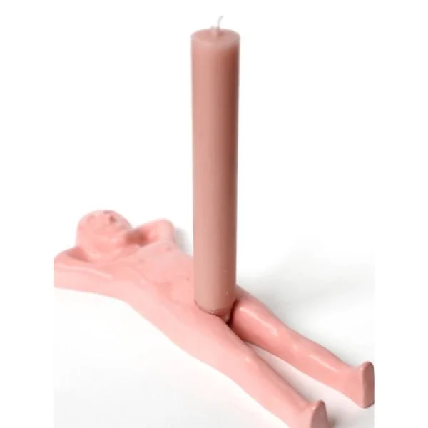 Keramik lysestage i pink (RELAXY)
