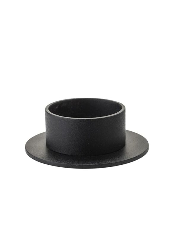 Kunstindustrien "The Circle" lysestage 6cm SORT